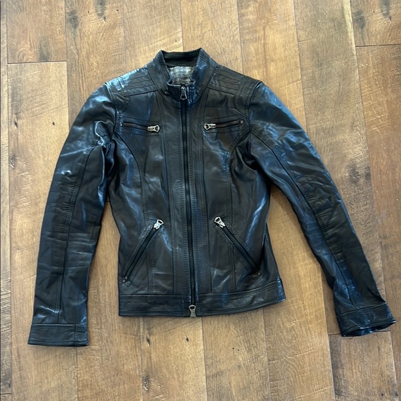 NICOLA Jackets & Blazers - NICOLA Black Lightweight Shirt Jacket with Distressed Detailing
